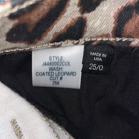 Veronica Beard Brooke Skinny Mid Rise Jeans in Coated Leopard SZ 25 EUC - Picture 5 of 5